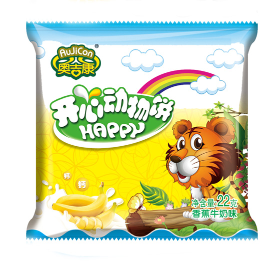 奧吉康嬰兒動物餅干香蕉牛奶味