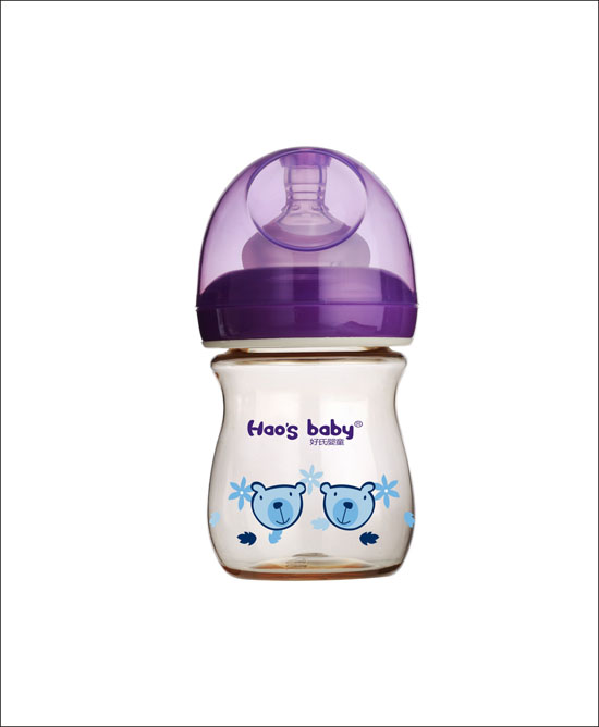 好氏嬰童小象印花紫色奶瓶