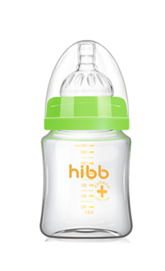 浩一貝貝寬口玻璃奶瓶綠色150ml