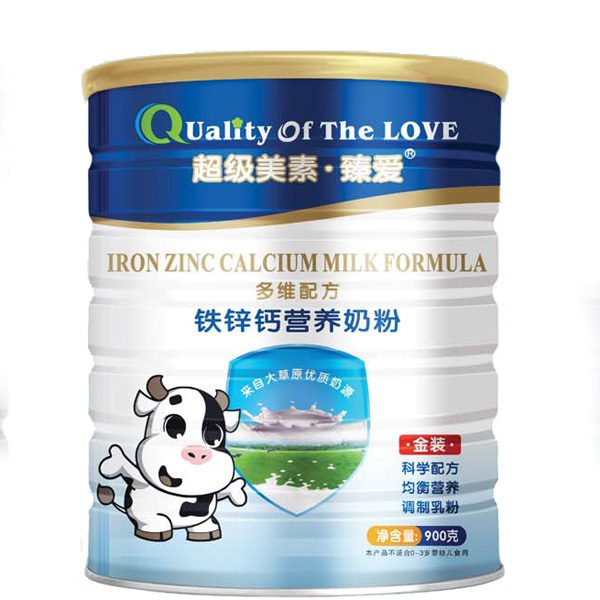 超級(jí)美素臻愛鈣鐵鋅高鈣900克聽裝