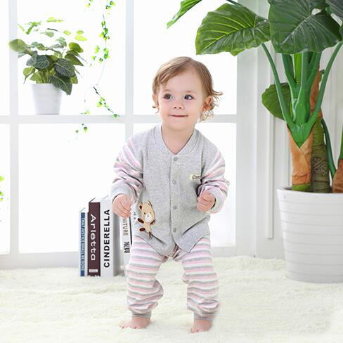 蓓琪兔嬰兒服飾2015秋冬新品舒絨系列對(duì)襟款0