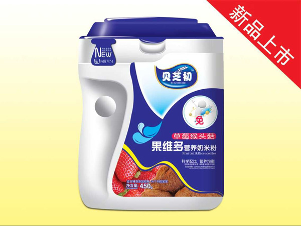 貝芝初草莓猴頭菇-果維多營養(yǎng)奶米粉