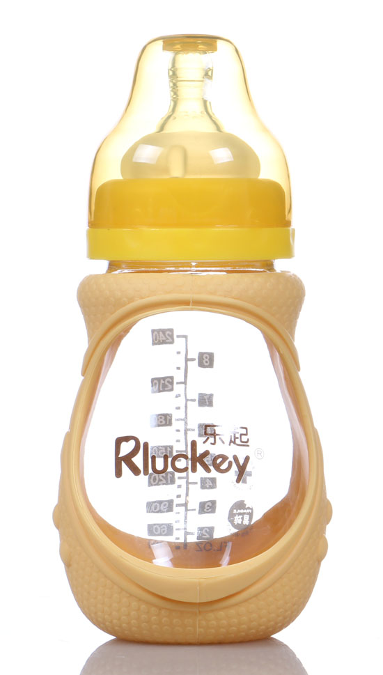 樂(lè)起240ml防摔玻璃奶瓶不帶柄