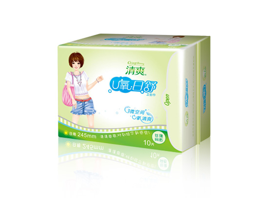 清爽U氧系列---U氧日舒絲薄10片網面衛(wèi)生巾