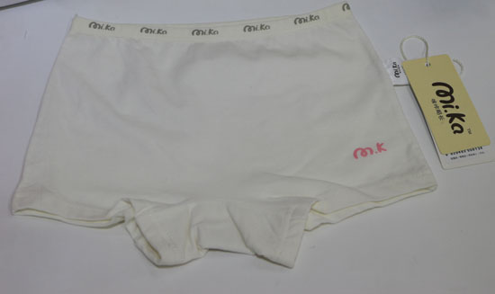 啤啤小魚(yú)銀離子女童抗菌內(nèi)褲白色