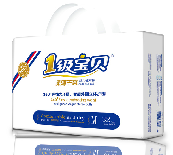 1級(jí)寶貝柔薄干爽紙尿褲M(mǎn)碼32片