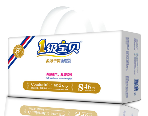 1級(jí)寶貝柔薄干爽紙尿片S碼46片