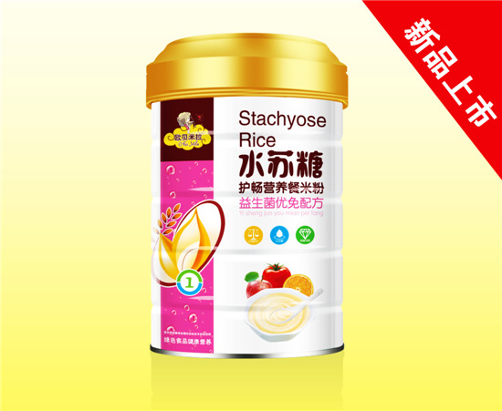 歐貝米拉水蘇糖護(hù)暢營(yíng)養(yǎng)餐米粉益生菌配方聽裝