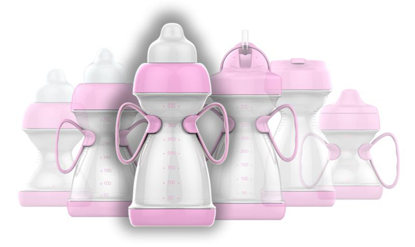 綠糖生活玫瑰色奶瓶330ML