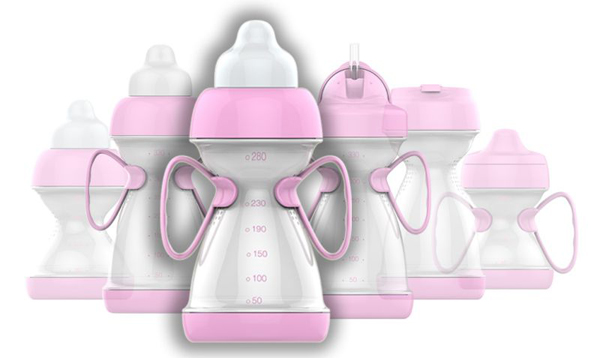 綠糖生活玫瑰色奶瓶280ML