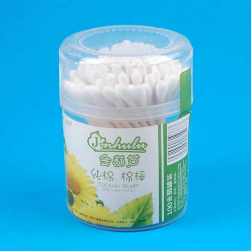 金葫蘆木軸棉簽100支硬圓