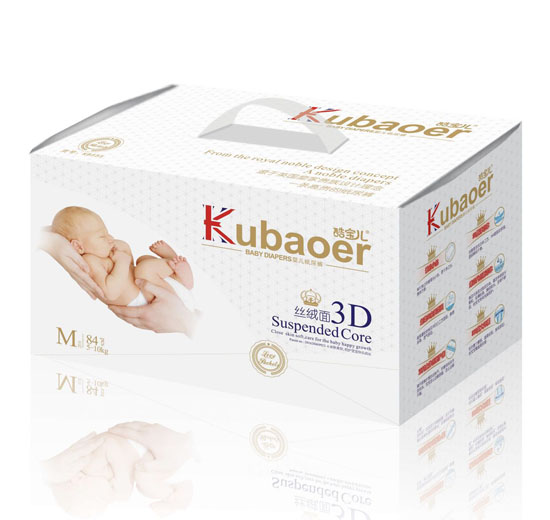 酷寶兒3D絲絨面嬰兒紙尿褲M碼84片