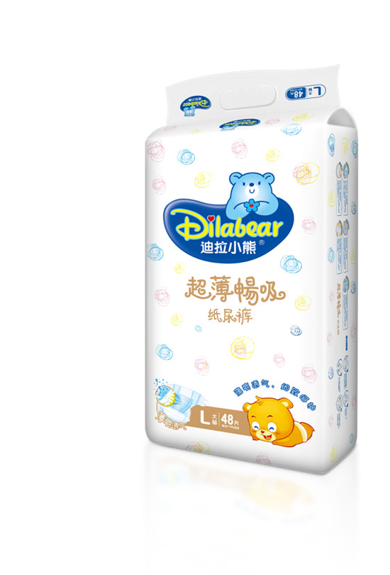 迪拉小熊超薄暢吸紙尿褲L碼48片