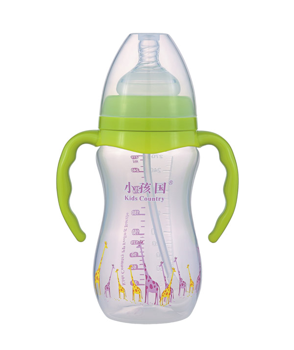 小孩國寬口自動(dòng)弧形PP安全奶瓶270 ML