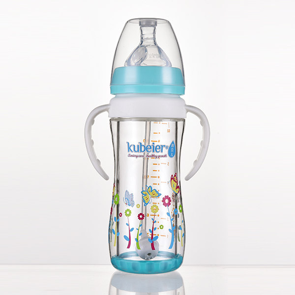 酷貝兒安寬口PP保護(hù)套高硼硅玻璃有耳自動(dòng)奶瓶(220ml)(帶PC保護(hù)套)
