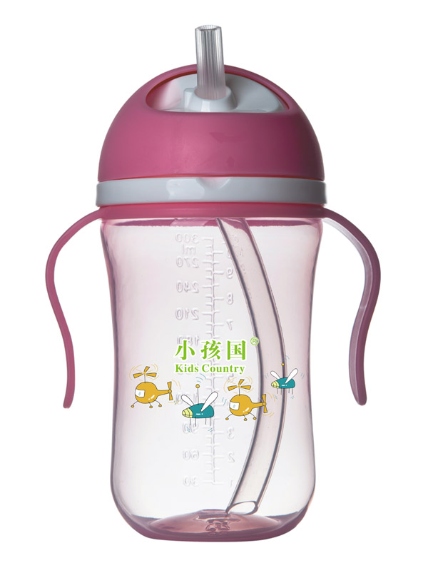 小孩國(guó)帶柄吸管水杯