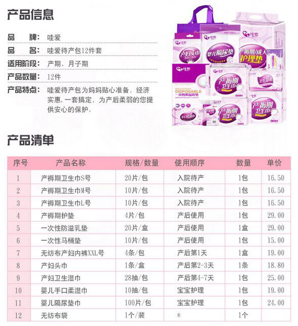 哇愛 產(chǎn)婦入院待產(chǎn)包12件套產(chǎn)品信息.jpg