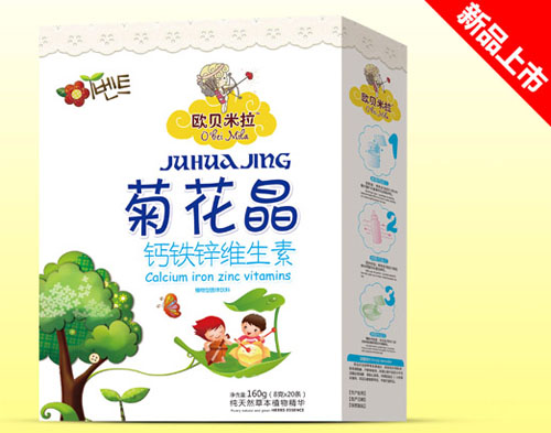 歐貝米拉鈣鐵鋅維生素菊花晶盒裝