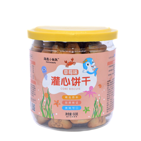 海底小縱隊(duì)灌心餅干草莓味