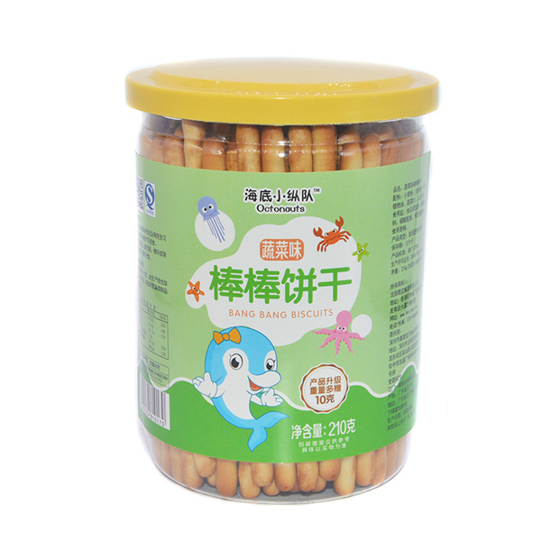 海底小縱隊(duì)棒棒餅干蔬菜味210g