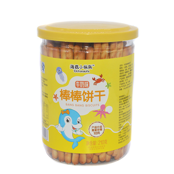 海底小縱隊(duì)棒棒餅干牛奶味210g