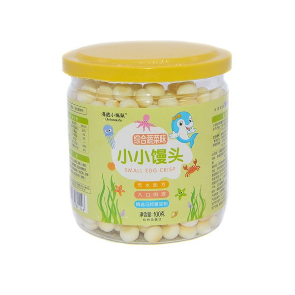 海底小縱隊小小饅頭綜合蔬菜味包裝升級100g