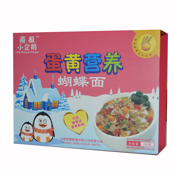 南極小企鵝蛋黃營(yíng)養(yǎng)蝴蝶面橫盒252g