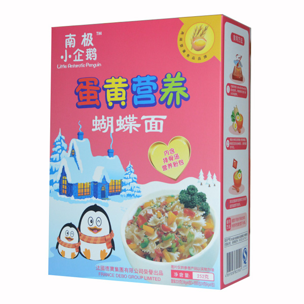 南極小企鵝蛋黃營(yíng)養(yǎng)蝴蝶面豎盒252g
