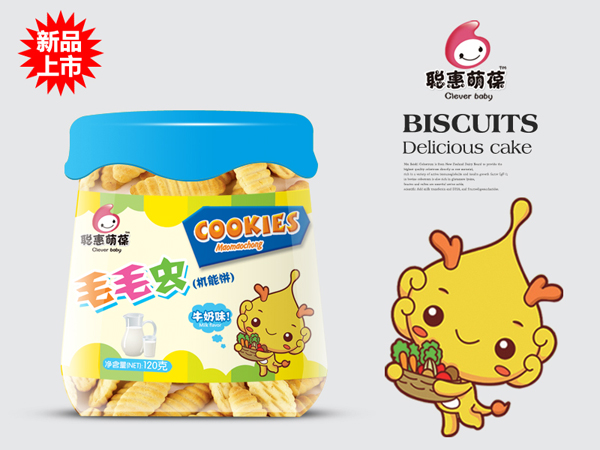 聰惠萌葆毛毛蟲機能餅-牛奶味