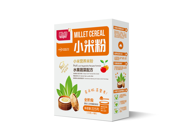 酷幼小米粉-水果蔬菜配方-紙盒