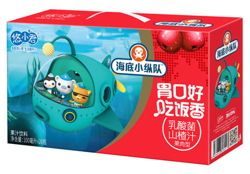 海底小縱隊(duì)乳酸菌山楂汁(果肉型)禮盒