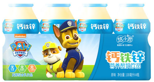汪汪隊鈣鐵鋅營養(yǎng)酸奶飲品(原味)塑包