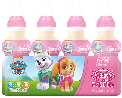 汪汪隊維生素A營養(yǎng)酸奶飲品(草莓味)