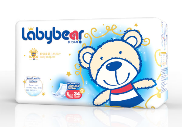 拉比小熊超級柔嬰兒紙尿片L36