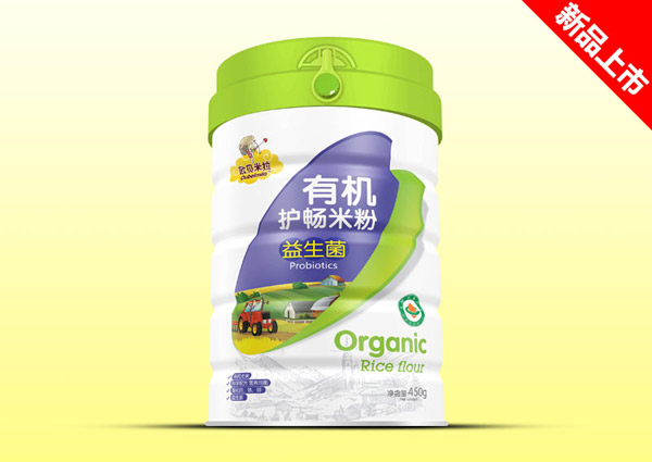 歐貝米拉有機(jī)護(hù)暢米粉-益生菌罐裝