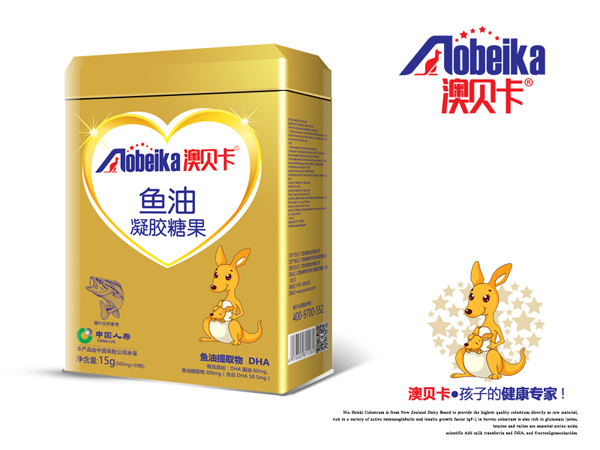 澳貝卡魚油凝膠糖果 鐵盒裝