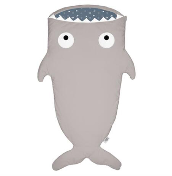 西班牙baby bites兒童大鯊魚睡袋 藍(lán)灰云朵