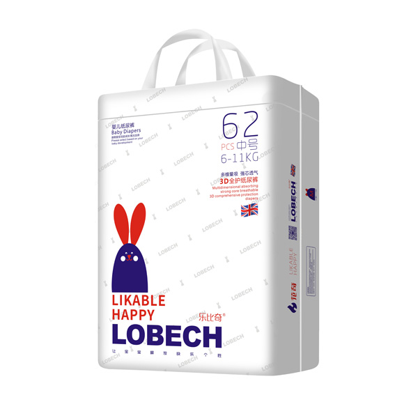 樂比奇3D全護紙尿褲中號62