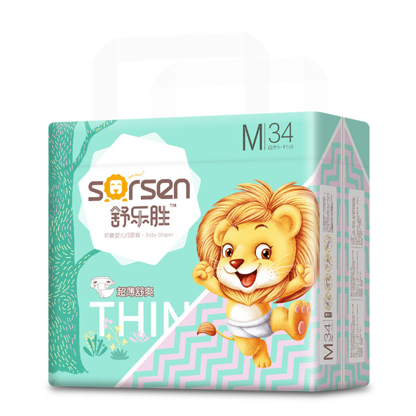舒樂勝環(huán)腰嬰兒紙尿褲小包M34