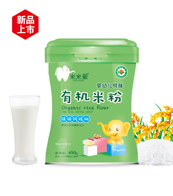 米米愛(ài)有機(jī)米粉 鐵鋅鈣核桃 聽(tīng)裝