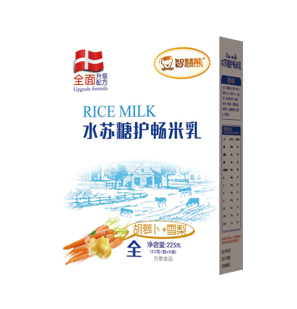 智慧熊水蘇糖護(hù)暢米乳-胡蘿卜+雪梨 盒裝