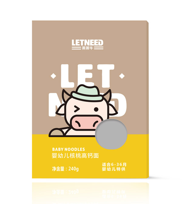 萊萊牛嬰幼兒核桃高鈣面240g