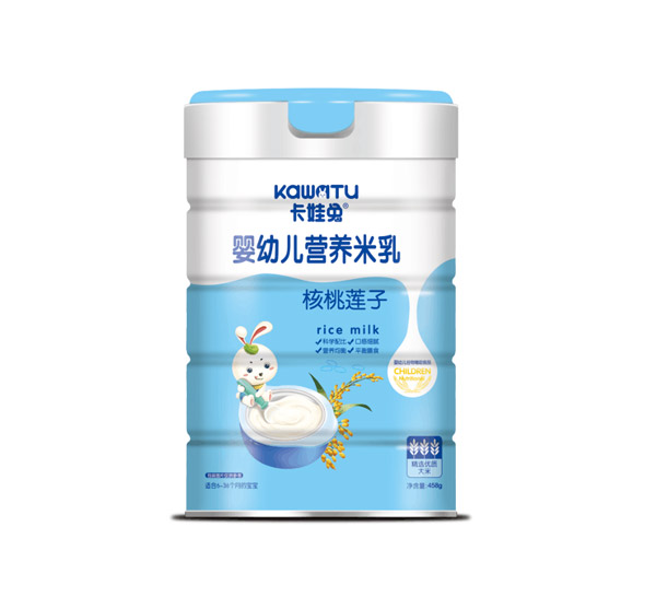 卡娃兔嬰幼兒營(yíng)養(yǎng)米乳-核桃蓮子罐裝