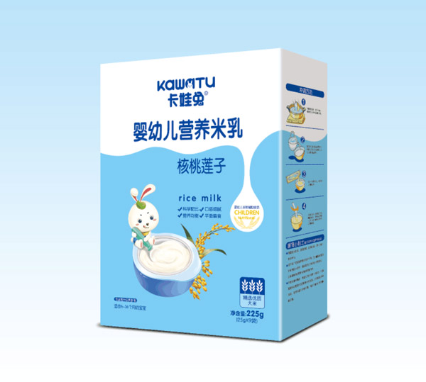 卡娃兔嬰幼兒營(yíng)養(yǎng)米乳-核桃蓮子盒裝