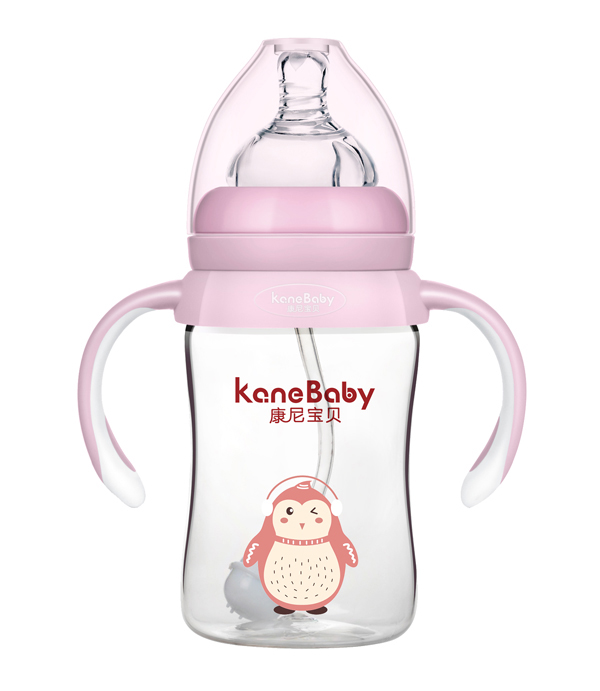 康尼寶貝萌粉舞動企鵝PA奶瓶-粉色