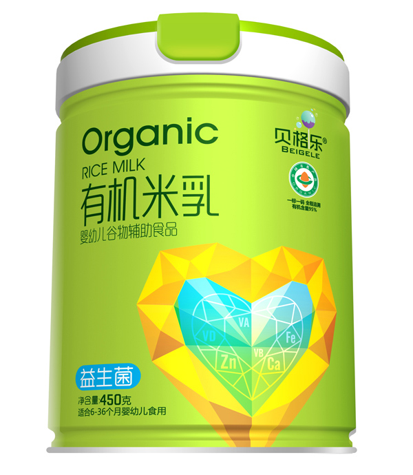 貝格樂(lè)有機(jī)米乳-益生菌 聽(tīng)裝