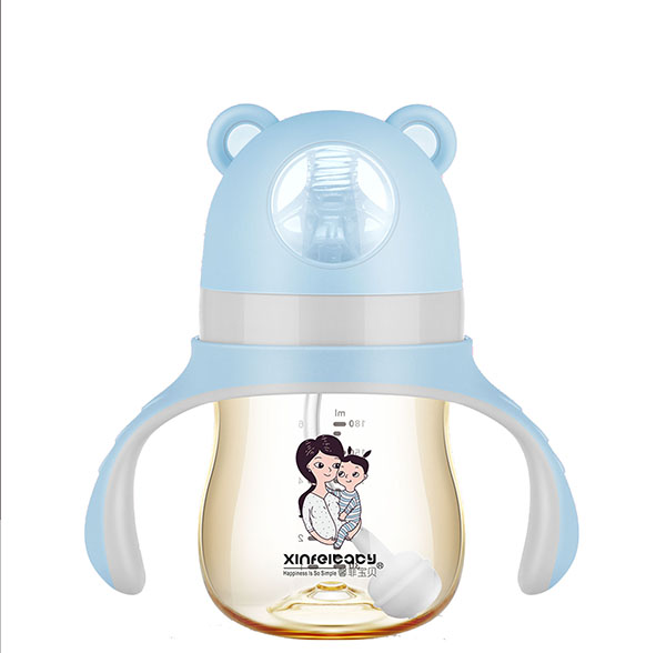 馨菲寶貝超寬口徑PPSU奶瓶180ml藍色