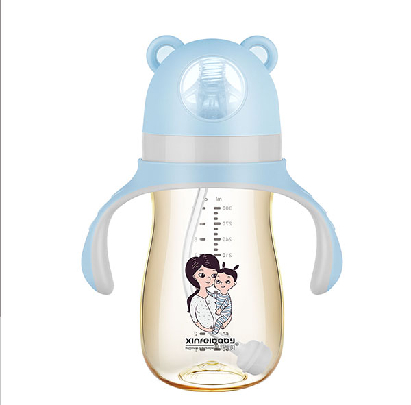 馨菲寶貝超寬口徑PPSU奶瓶300ml藍色