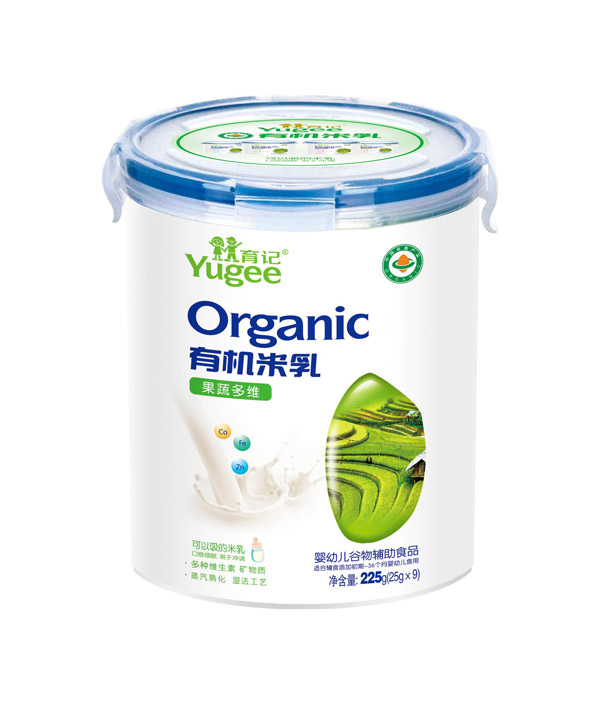 育記有機米乳-果蔬多維225克樂扣裝