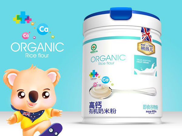 熊孩兒高鈣有機(jī)營養(yǎng)奶米粉 聽裝